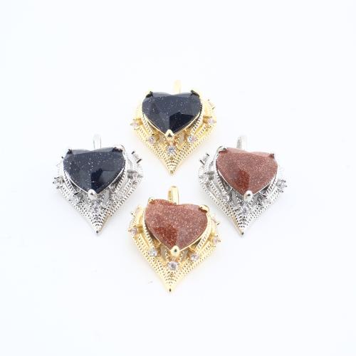 Кристалл латунь подвески, Латунь, с Кристаллы, Сердце, Другое покрытие, DIY & со стразами, Много цветов для выбора 20ПК/сумка, продается сумка