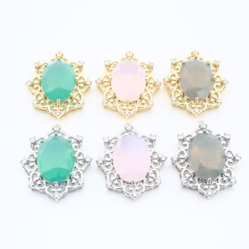 Кристалл латунь подвески, Латунь, с Кристаллы, Форма цветка, Другое покрытие, DIY & со стразами, Много цветов для выбора 20ПК/сумка, продается сумка