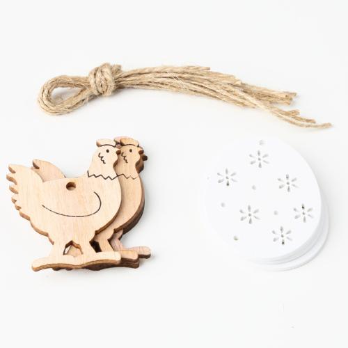 Wood Decoration, with Linen, Animal, DIY 