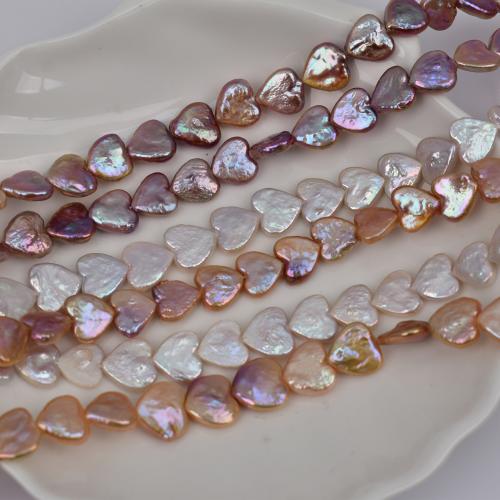 Natürliche Süßwasser, lose Perlen, Natürliche kultivierte Süßwasserperlen, Herz, DIY, keine, 12-13mm, Länge:40 cm, verkauft von Strang