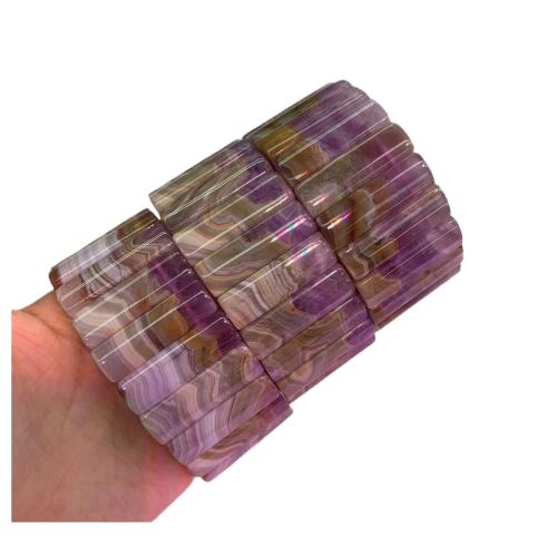 Purple Agate Bangle, fashion jewelry, mixed colors, 8-9*30mm .5 cm 
