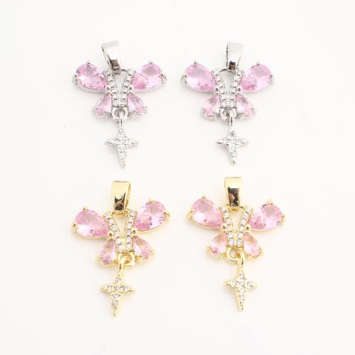 Crystal Brass Pendants, with Crystal, Butterfly, DIY & with rhinestone 