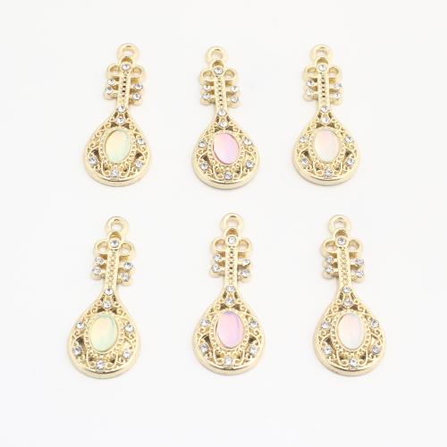Pendentifs en laiton cristal, avec cristal, Placage de couleur d'or, DIY & avec strass, plus de couleurs à choisir Vendu par sac