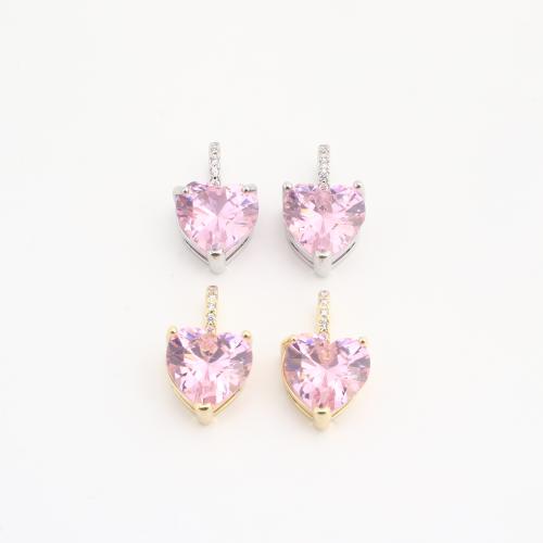 Pendentifs en laiton cristal, avec cristal, coeur, Placage, DIY & avec strass, plus de couleurs à choisir Vendu par sac
