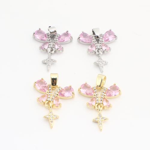 Pendentifs en laiton cristal, avec cristal, papillon, Placage, DIY & avec strass, plus de couleurs à choisir Vendu par sac
