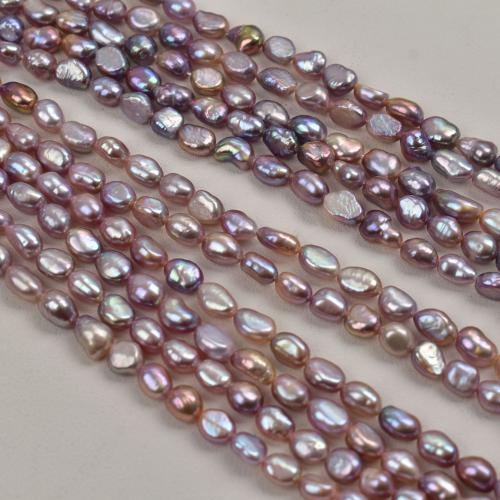 Barock kultivierten Süßwassersee Perlen, Natürliche kultivierte Süßwasserperlen, Unregelmäßige, DIY, violett, 7-8mm, Länge:36 cm, verkauft von Strang