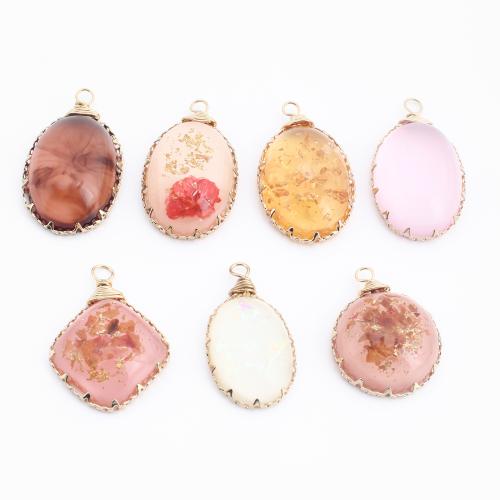 銅 ペンダント, とともに ドライフラワー & 樹脂, ゴールドメッキ, DIY & 異なるスタイルを選択, 売り手 パソコン