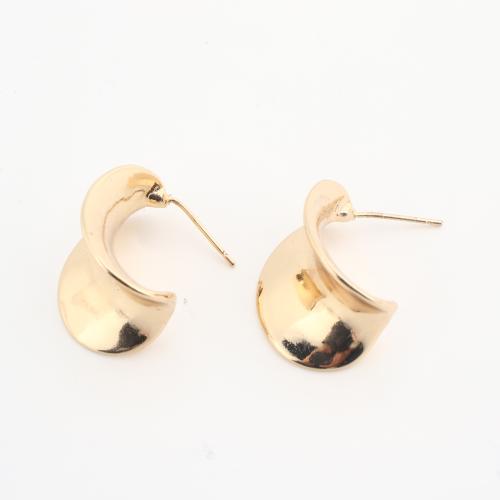 Messing Ohrstecker, goldfarben plattiert, Modeschmuck & für Frau, 20PCs/Tasche, verkauft von Tasche