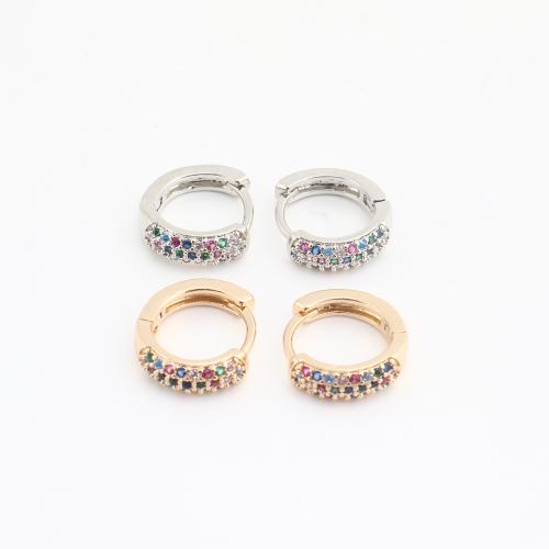 metal Anilla Aro Pendiente, chapado, para mujer & con diamantes de imitación, más colores para la opción, 20PCs/Bolsa, Vendido por Bolsa