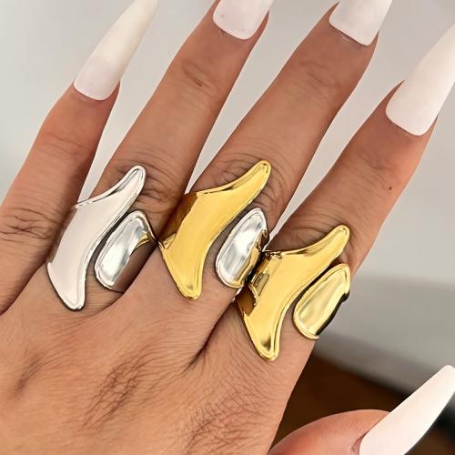 acero inoxidable 304 Anillo de dedo Cuff, Patrón Geométrico, chapado, Joyería & para mujer, más colores para la opción, Vendido por UD