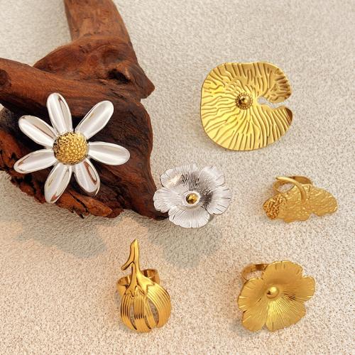 acero inoxidable 304 Anillo de dedo Cuff, chapado, Joyería & diferentes estilos para la opción & para mujer, Vendido por UD