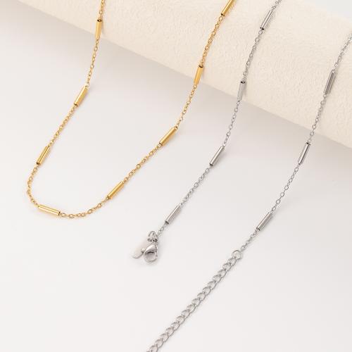 acero inoxidable 304 collar, con 5cm extender cadena, chapado, Joyería & unisexo, más colores para la opción, longitud:45 cm, Vendido por UD