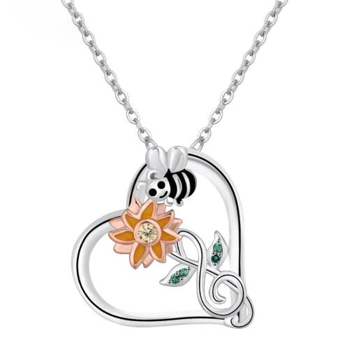 Корень Циркон Микро вымощает латунь ожерелье, Латунь, с 5cm наполнитель цепи, Сердце, Другое покрытие, Овальный цепь & инкрустированное микро кубического циркония & Женский & эмаль длина:Приблизительно 45 см, продается Strand