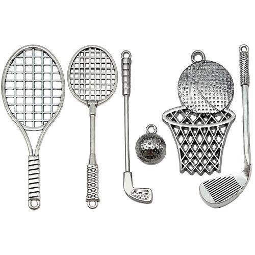 Цинковый сплав ювелирные изделия подвески, цинковый сплав, плакированный цветом под старое серебро, DIY & разные стили для выбора, Много цветов для выбора, продается PC