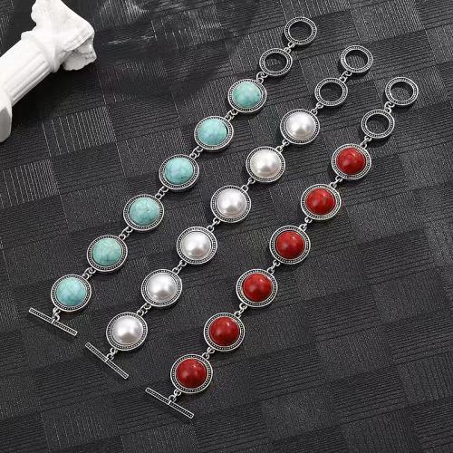 Fashion Zinc Alloy Bracelets, plated & for woman Approx 21 cm [