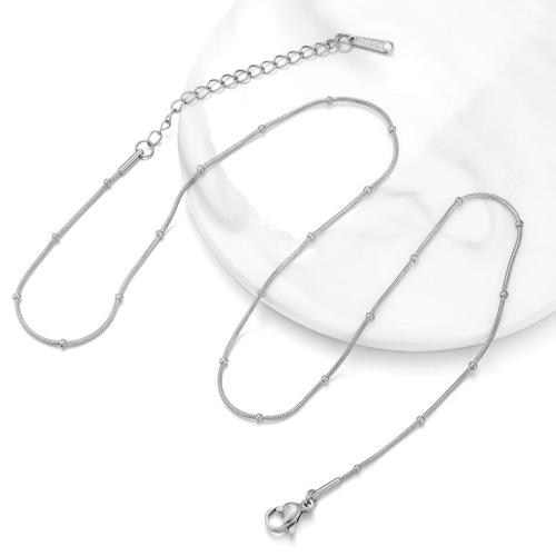 Stainless Steel Snake Chain, 304 Stainless Steel, plated, Unisex Approx 40 cm 