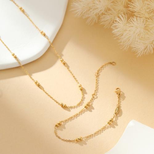 титан Ожерелье и Браслет, плакирован золотом, разные стили для выбора & Женский, продается PC