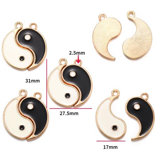Zinc Alloy Enamel Pendants, plated, DIY 