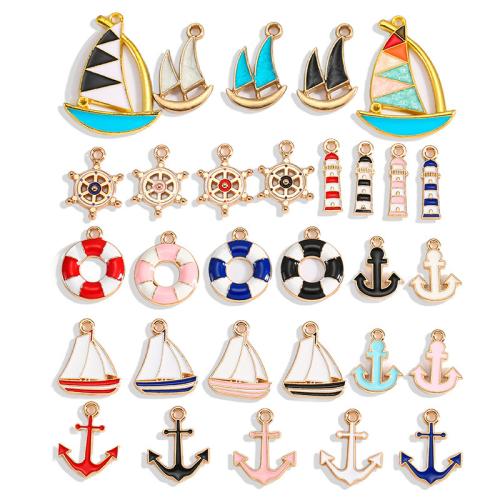 Zinc Alloy Enamel Pendants, plated, DIY 