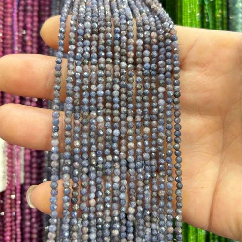 Sapphire Beads, Round, polished, DIY & faceted Approx 38 cm 