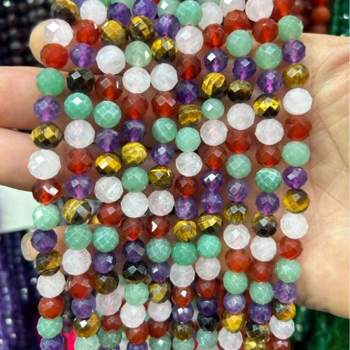 Mixed Gemstone Beads, Natural Stone, Round, polished, DIY & faceted, multi-colored, 8mm Approx 38 cm 