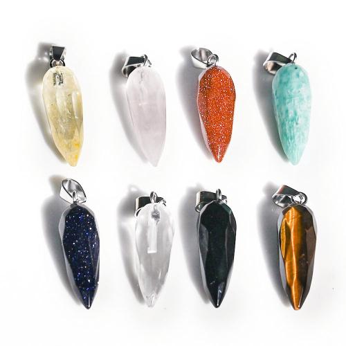 Gemstone Jewelry Pendant, Carrot, polished, DIY & faceted 