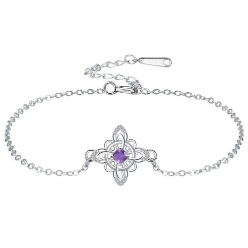 キュービックジルコニアマイクロパヴェブラスブレスレット, 銅, とともに ステンレス スチール チェーン, とともに 4cm エクステンダチェーン, シルバーメッキ, 調節の可能性がある & 楕円形の鎖 & マイクロパヴェジルコニア & 女性用 長さ:約 17 センチ, 売り手 ストランド