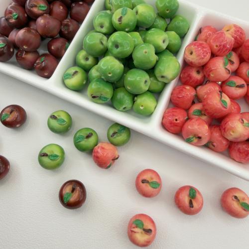 Resin Jewelry Beads, Apple, DIY Approx 1.8mm 