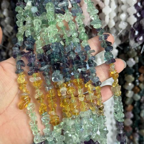 Fluorite Beads, Colorful Fluorite, irregular, DIY, gradient color, 9mm Approx 38 cm 