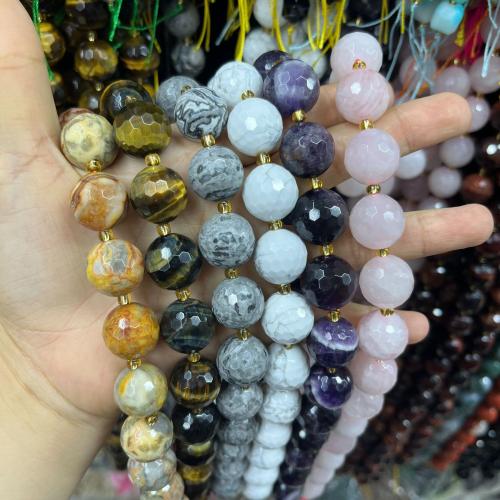 Single Gemstone Beads, Round, DIY & faceted, 16mm, Approx 