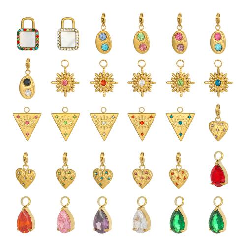 Titan Anhänger, Titanstahl, plattiert, DIY & verschiedene Stile für Wahl & mit Strass, verkauft von PC