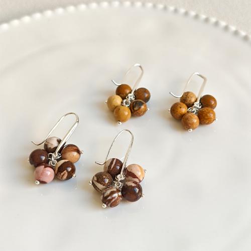 Jasper Zebra Pendientes con Colgantes, con metal, Joyería & para mujer, más colores para la opción, 40x24x8mm, Vendido por Par