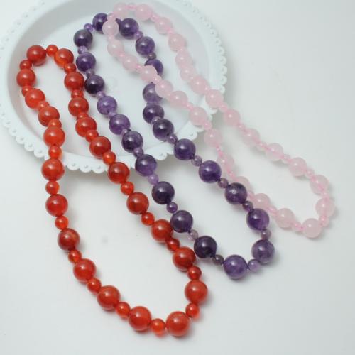 Single Gemstone Beads, Round, handmade & Unisex Approx 35 cm 