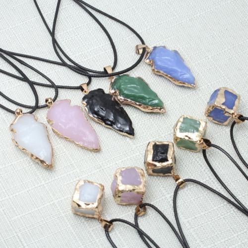 Anhänger aus Zinklegierung und Schmuckstein, Edelstein, mit Zinklegierung, Geometrisches Muster, DIY & verschiedenen Materialien für die Wahl, verkauft von setzen