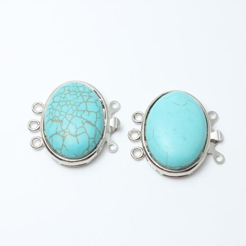 天然ターコイズ ペンダント, ナチュラルトルコ石, とともに 亜鉛合金, 卵形, DIY 売り手 パソコン