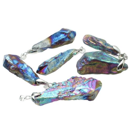 Joyas de piedras preciosas colgante, Piedra natural, Irregular, enviado al azar & Bricolaje, pendant size 10x30-12x50mm, Vendido por UD