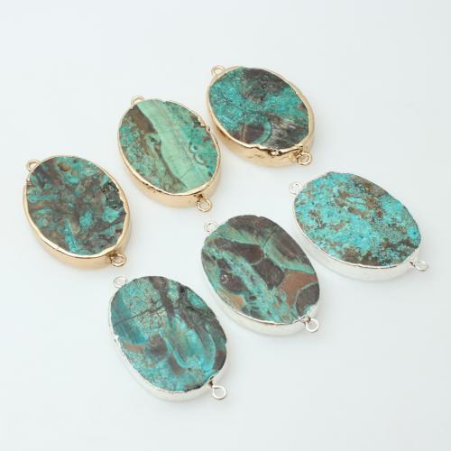 Conector de cuarzo, Cuarzo natural, Óvalo, Bricolaje, Color aleatorio, 35x25mm, Vendido por UD