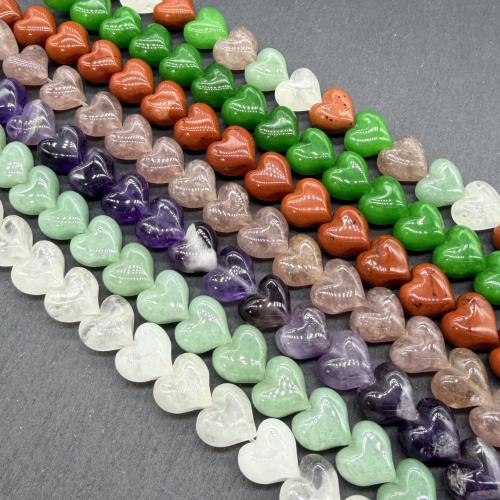 Single Gemstone Beads, Heart, DIY 12mm 