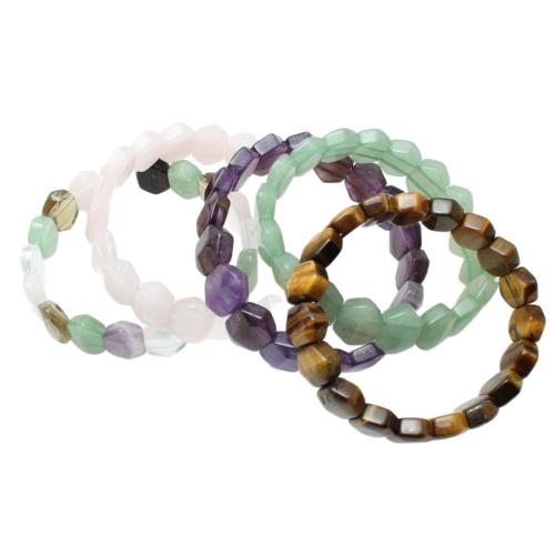 pierre gemme bracelet, Motif géométrique, différents matériaux pour le choix & unisexe, beads size Diamètre inté Environ 62mm, Vendu par PC