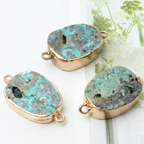 Conector de piedras preciosas, Piedra natural, chapado, Bricolaje, más colores para la opción, 20x15mm, Vendido por UD