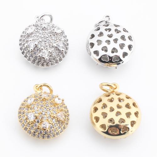 Colgante de Micro Pavé de Zirconía Cúbica, metal, chapado, Bricolaje & micro arcilla de zirconia cúbica, más colores para la opción, 16x14x7mm, Vendido por UD