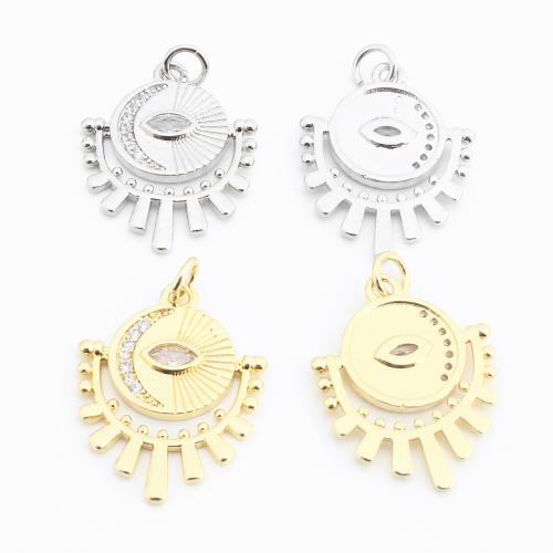 Colgante de Micro Pavé de Zirconía Cúbica, metal, chapado, Bricolaje & micro arcilla de zirconia cúbica, más colores para la opción, 26x18x2mm, Vendido por UD