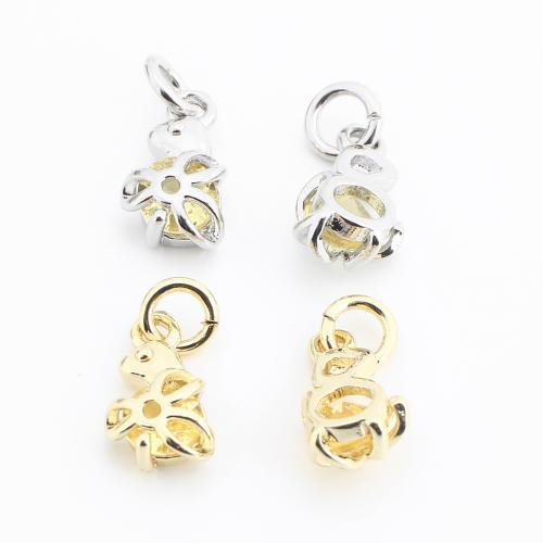 Colgante de Micro Pavé de Zirconía Cúbica, metal, chapado, Bricolaje & micro arcilla de zirconia cúbica, más colores para la opción, 15x7x5mm, Vendido por UD