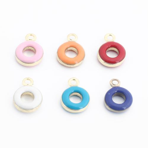 Enamel Brass Pendants, gold color plated, DIY 