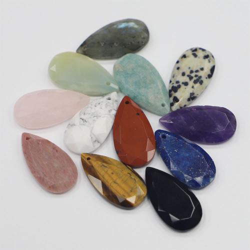 Joyas de piedras preciosas colgante, Gota, pulido, Bricolaje & diferentes materiales para la opción & facetas, 25x13x4mm, agujero:aproximado 1.5mm, Vendido por UD