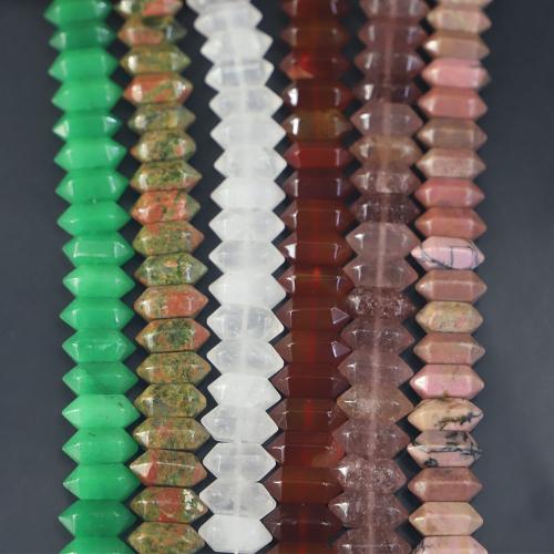 Cuentas Individuales de piedras preciosas, Patrón Geométrico, pulido, Bricolaje & diferentes materiales para la opción, 16x8mm, agujero:aproximado 1.2-1mm, aproximado 28PCs/Sarta, Vendido por Sarta