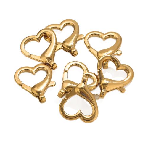 Vintage Edelstahl Verschluss, 304 Edelstahl, Herz, plattiert, DIY, keine, 26x21.5mm, verkauft von PC