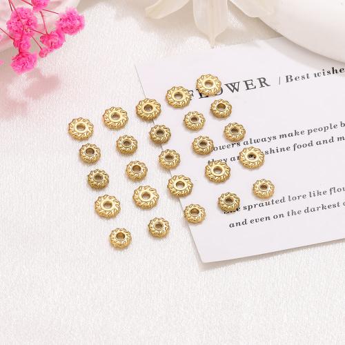 Abalorios de acero inoxidable, acero inoxidable 304, Toroidal, chapado, Bricolaje, más colores para la opción, Vendido por UD