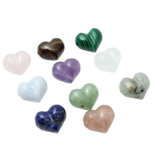 Cuentas Individuales de piedras preciosas, Corazón, pulido, Bricolaje & diferentes materiales para la opción, 15x13x10mm, Vendido por UD