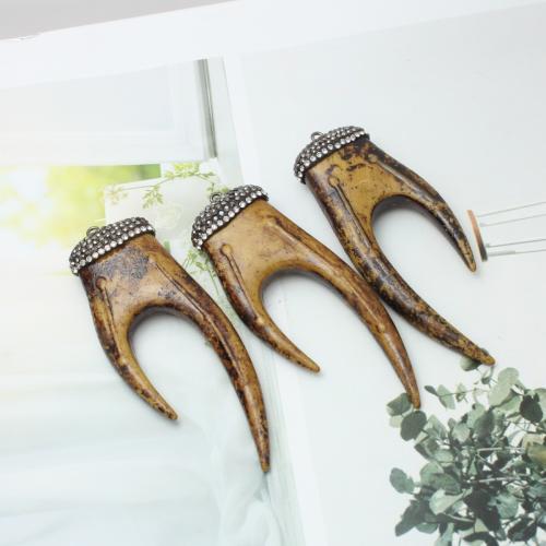 Colgantes de resina de diamante de imitación, enviado al azar & Bricolaje & con diamantes de imitación, 30x80mm, Vendido por UD